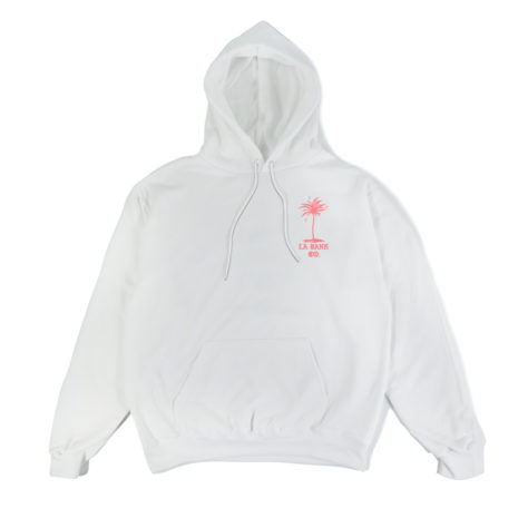 Text stack hoodie white front